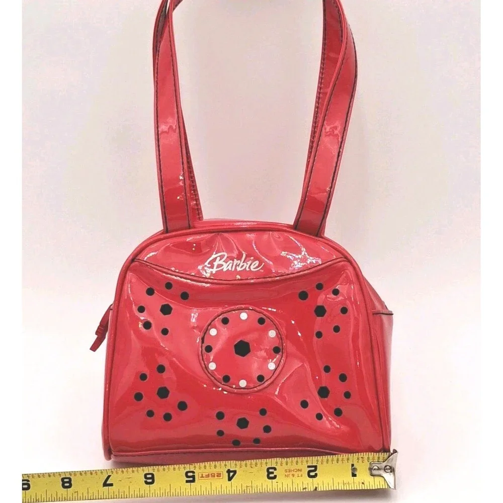 Barbie & Me Pink With Black & Silver Dots Design Child Sized Purse